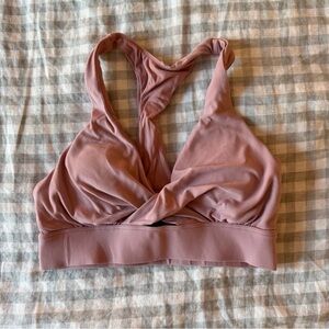 Lululemon Sweet Awakenings bra purple/pink color front twist detail racerback